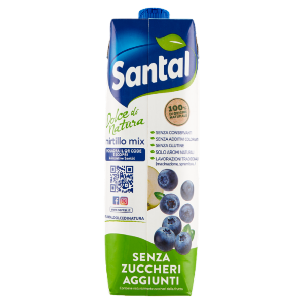 Santal Dolce di Natura mirtillo mix Senza Zuccheri Aggiunti 1000 ml