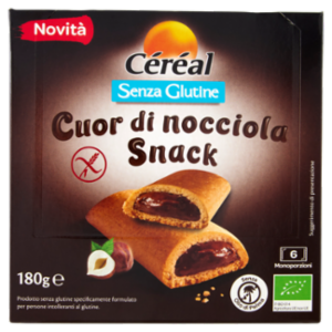 Céréal Senza Glutine Cuor Di Nocciola Snack, Senza Olio Di Palma, 6 Monoporzioni - 180g