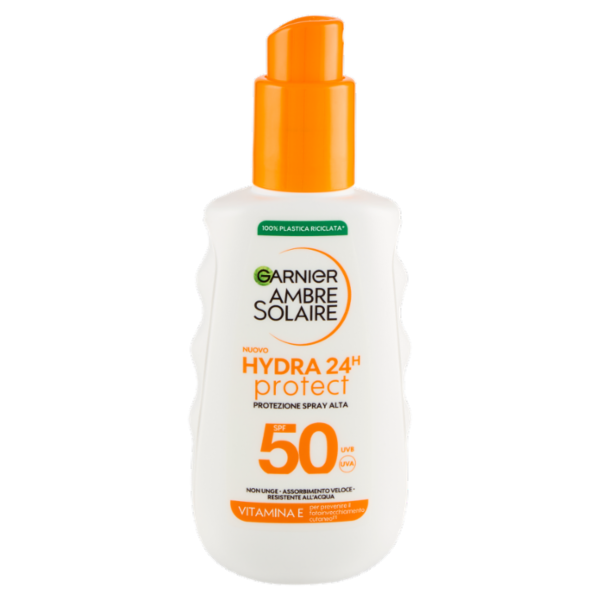 Garnier Ambre Solaire Hydra 24H Protect Protezione Spray Alta SPF50 150 ml