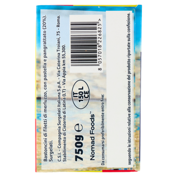 Capitan Findus 30 Bastoncini con 100% Filetti di Merluzzo 750 g