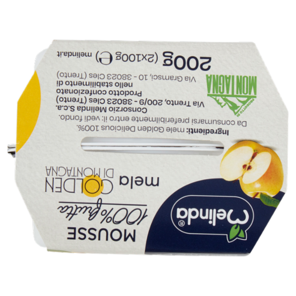 Melinda Mousse mela Golden di Montagna 2 x 100 g