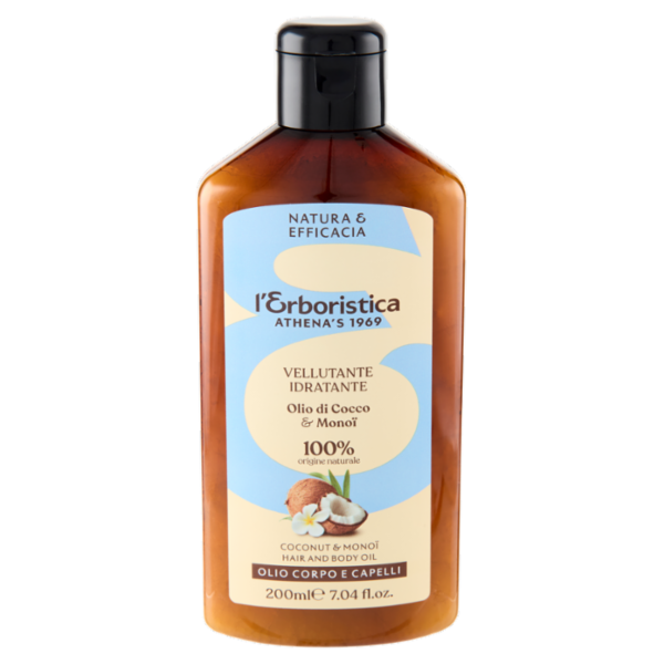 l'Erboristica Olio Corpo e Capelli Vellutante Idratante Olio di Cocco & Monoï 200 ml
