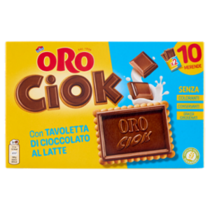 Oro Ciok Biscotto Con Tavoletta Di Cioccolato Al Latte - 10 x 25 g