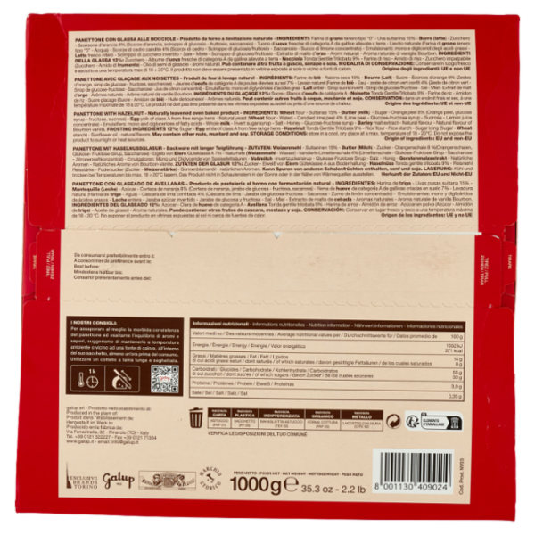 Galup il Panettone Goloso con Glassa alle Nocciole 1000 g