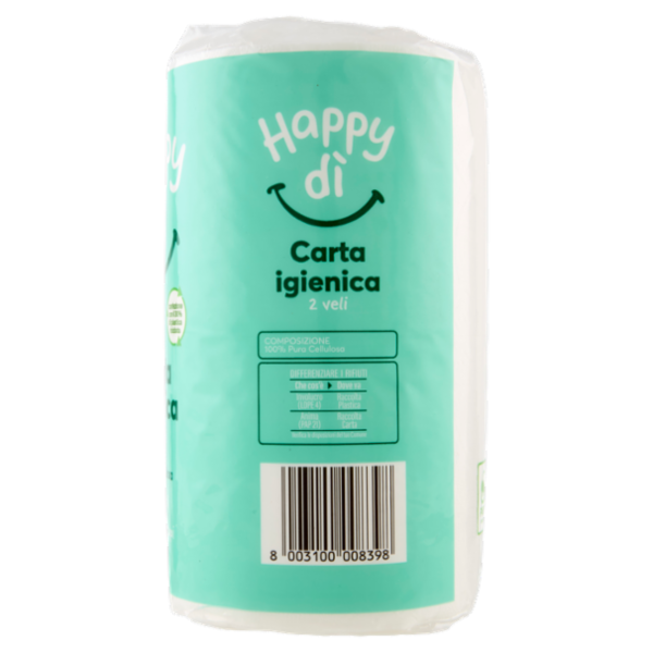 Happy dì Carta Igienica 2 Veli 300 Strappi 4 Rotoli