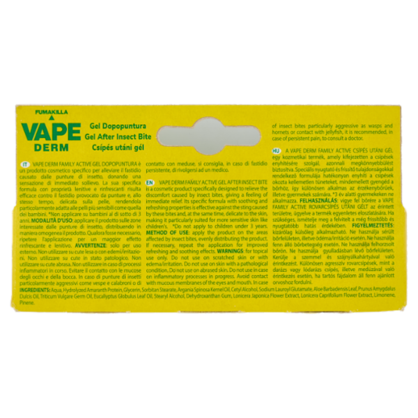 VAPE Derm Family Active Gel Dopopuntura Roll On 15 ml