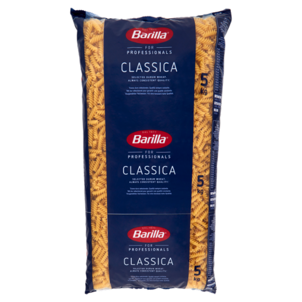 Barilla for Professionals Fusilli n°98 Pasta Classica Corta Catering Foodservice 5 kg