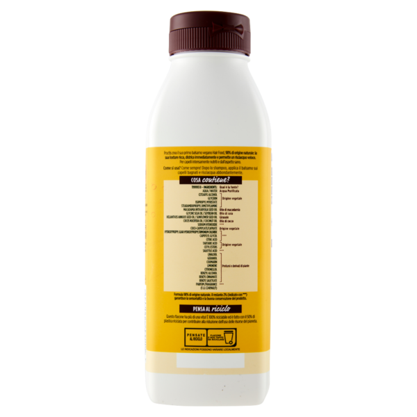 Garnier Fructis Hair Food, Balsamo lisciante macadamia per capelli da lisciare, 350 ml