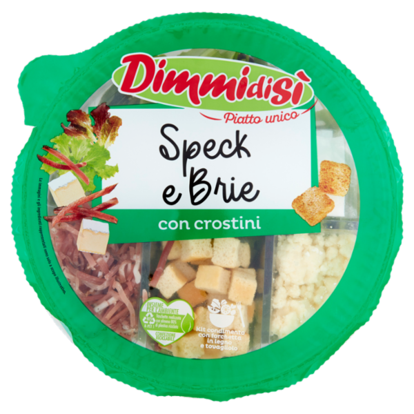 DimmidiSì Piatto unico Speck e Brie con crostini 120 g