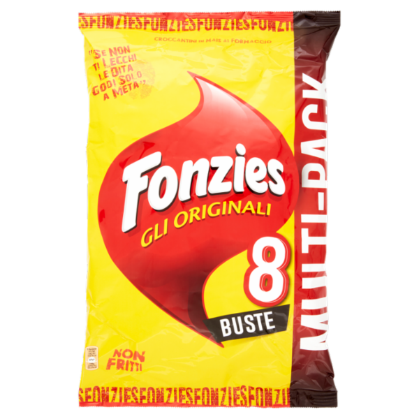 Fonzies Gli Originali Croccantini di Mais al Formaggio Multipack 8 buste - 188g