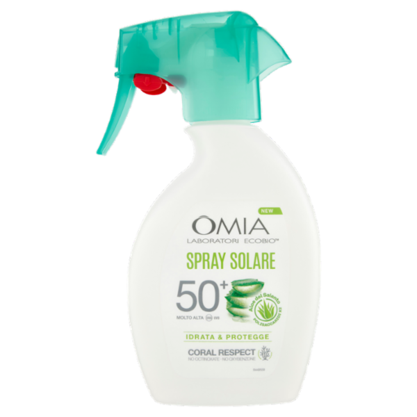 Omia Laboratori Ecobio Spray Solare 50⁺ Molto Alta Aloe del Salento 200 ml