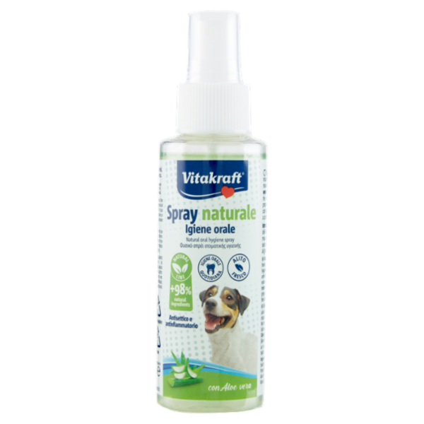Vitakraft Spray naturale Igiene orale con Aloe vera 100 ml