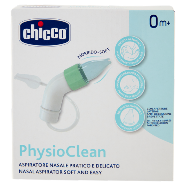 Chicco PhysioClean Aspiratore Nasale Pratico e Delicato 0m+