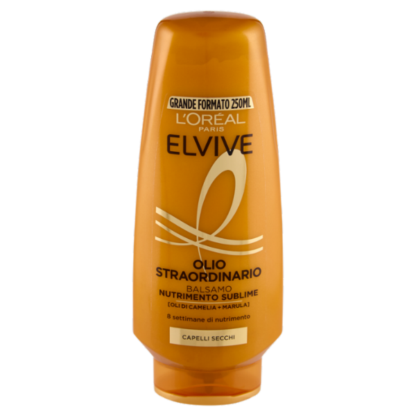 Elvive Olio Straordinario Balsamo Nutrimento Sublime, per Capelli Secchi, 250 ml