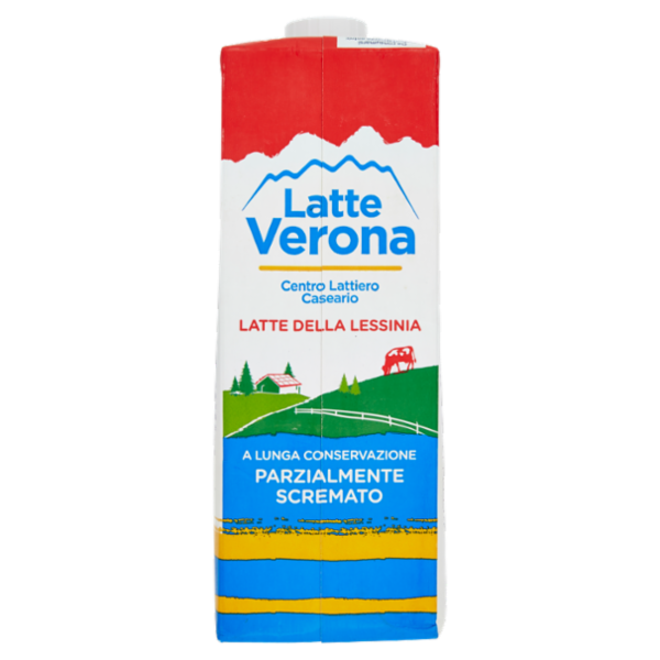 Latte Verona Latte della Lessinia a Lunga Conservazione Parzialmente Scremato 1 litro