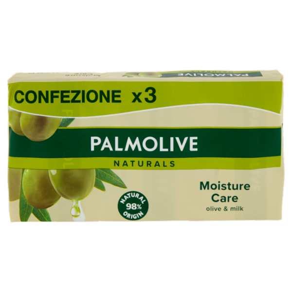 Palmolive sapone solido Naturals oliva & latte 3x90 g