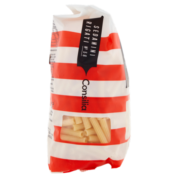 Consilia Pasta di Semola Trafilata al Bronzo Sedanini Rigati 500 g