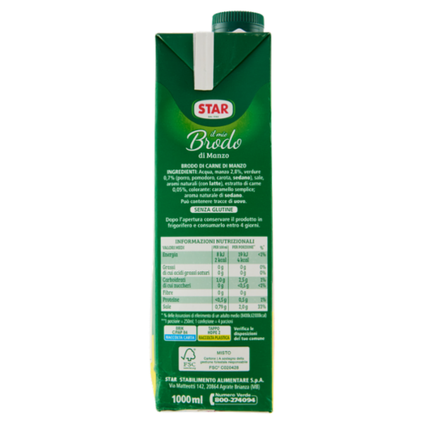 Star il mio Brodo di Manzo 1000 ml