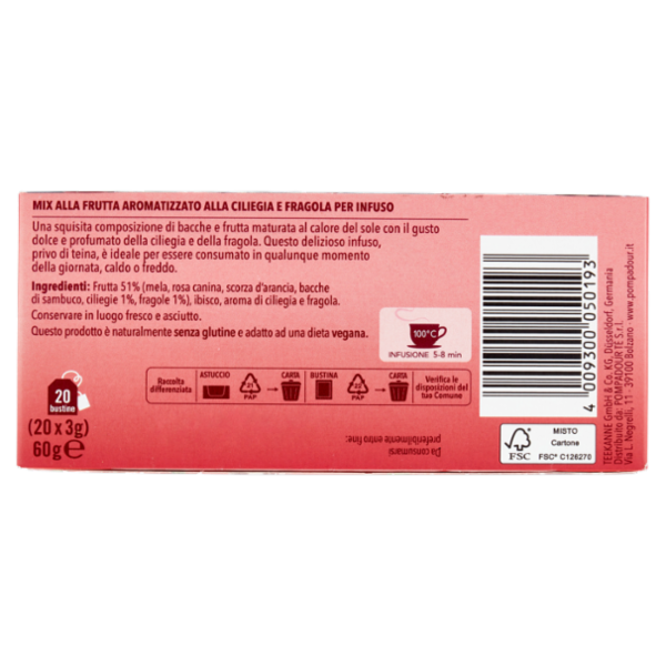Pompadour Infuso Ciliegia Fragola bustine 20 x 3 g