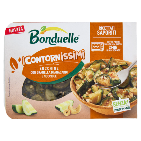Bonduelle i Contornissimi Ricettati Saporiti Zucchine con Granella di Anacardi e Nocciole 220 g