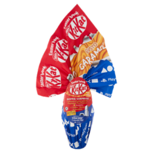 KITKAT Uovo Pasqua Cioccolato Al Latte Al Caramello Con Pezzetti Di Wafer e 1 KITKAT Bunny 230g