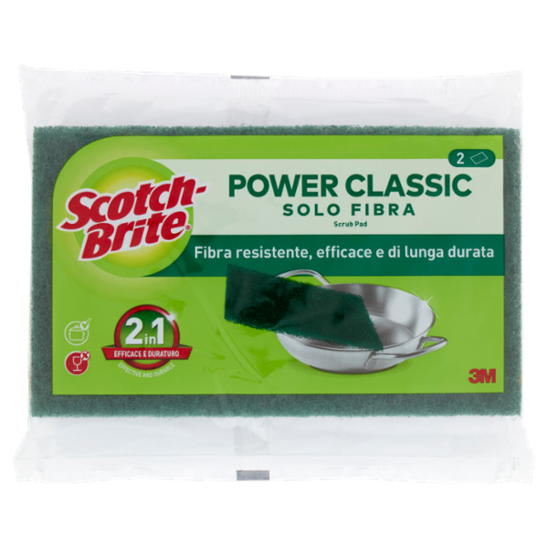Scotch-Brite® Power Classic Solo fibra, 2 pezzi