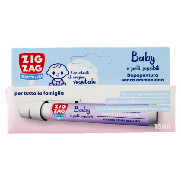 Zig Zag Insetti-Via Dopopuntura senza ammoniaca Baby e pelli sensibili 15 ml