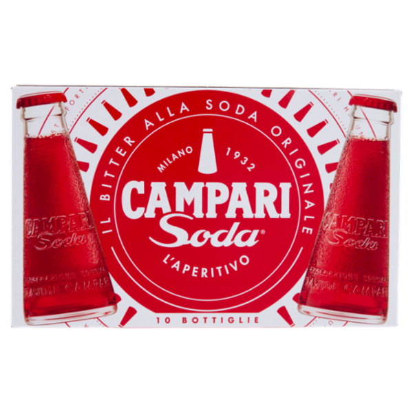Campari Soda l'Aperitivo Bitter alla Soda Bottiglie 10 x 9,8 cl