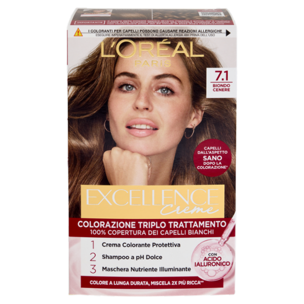 L'Oréal Paris Excellence Creme Colorazione Triplo Trattamento 7.1 Biondo Cenere