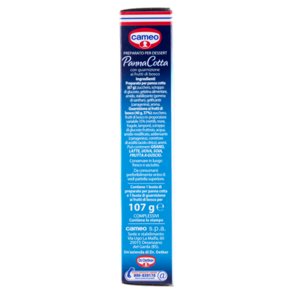cameo Preparato per Panna Cotta con guarnizione ai frutti di bosco 107 g