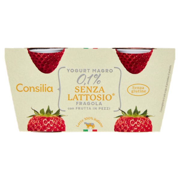 Consilia Yogurt Magro Senza Lattosio Fragola 2x125 g