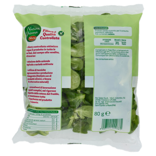 Selex Natura Chiama Valerianella Lavata e Pronta per il Consumo 80 g