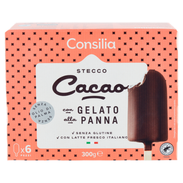 Consilia 6 Gelati Ricoperti al Cacao 300 g