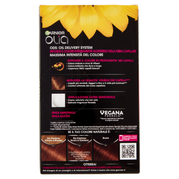 Garnier Olia Tinta Capelli, Senza Ammoniaca, Light chocolate 635