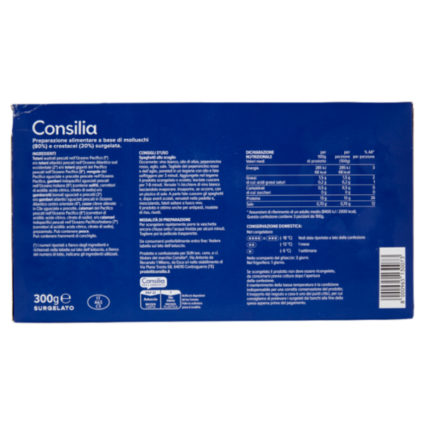 Consilia Misto Mare per Risotto e Spaghetti Surgelato 300 g