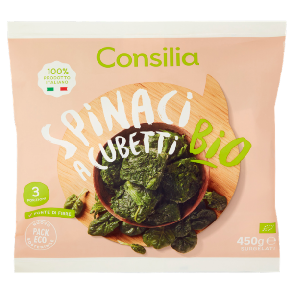 Consilia Spinaci a Cubetti Bio Surgelati 450 g