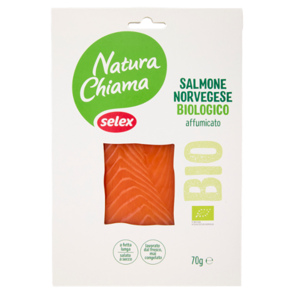 Selex Natura Chiama Salmone Affumicato Norvegese a Fette Biologico 70 g