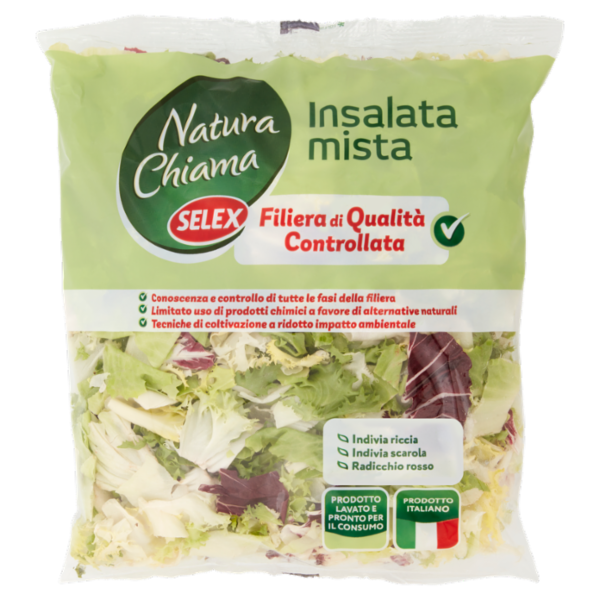 Selex Natura Chiama Insalata Mista Lavata e Pronta per il Consumo 350 g