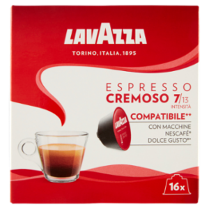 Lavazza Espresso Cremoso Compatibile** Con Macchine Nescafé Dolce Gusto* 16 x 8 g