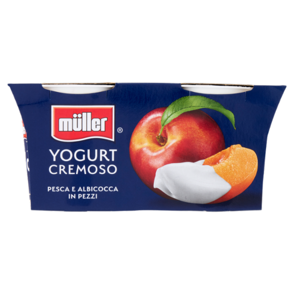 müller Yogurt Cremoso Pesca e Albicocca in Pezzi 2 x 125 g