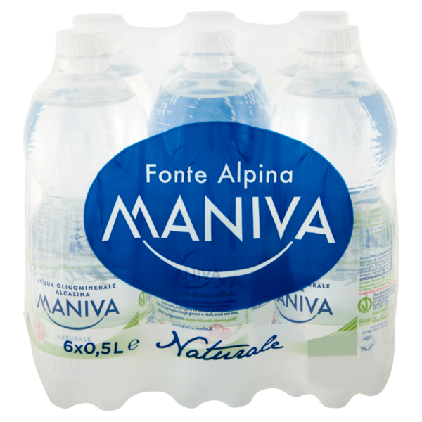 Maniva Acqua Oligominerale Alcalina Naturale 6 x 0,5 L