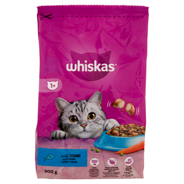 Whiskas Crocchette Cibo Secco Gatto con delizioso Tonno 300 g