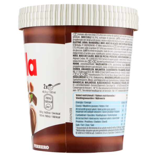 nutella gelato 230 g
