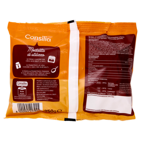 Consilia Supplì di Riso con Pomodoro e Mozzarella Surgelati 250 g