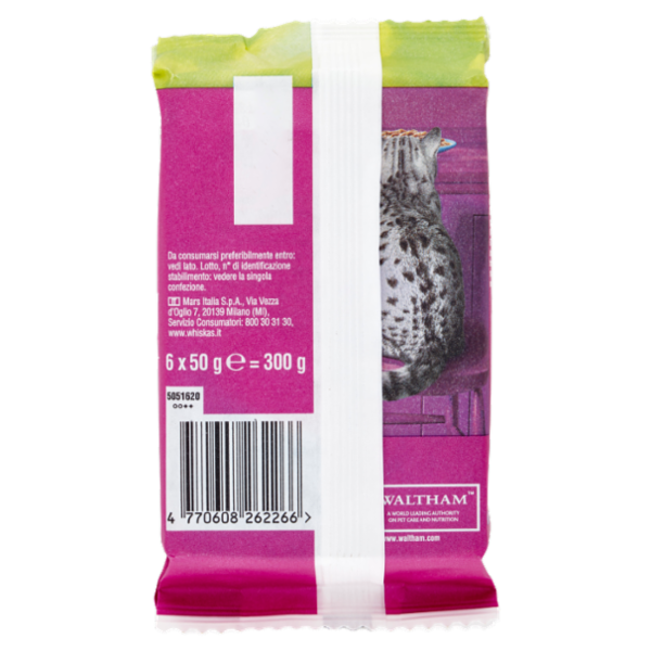 Whiskas Pranzetti Cibo Umido Gatto con Salmone e Tonno in Salsa 6 x 50 g