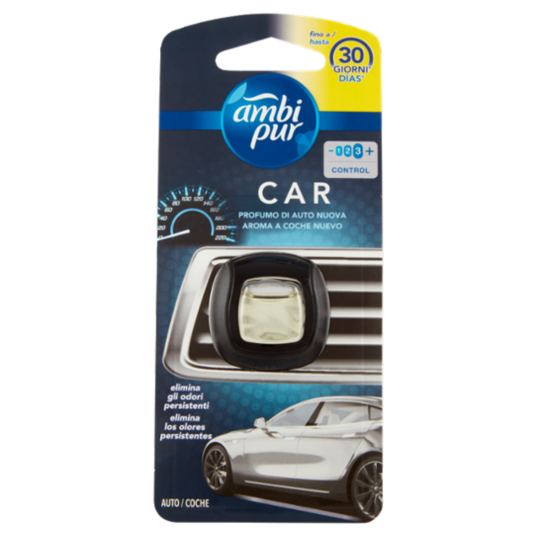 Ambi Pur Profumatore per Auto Usa e Getta, Profumo di Auto Nuova, 1 Deodorante, 2 ml