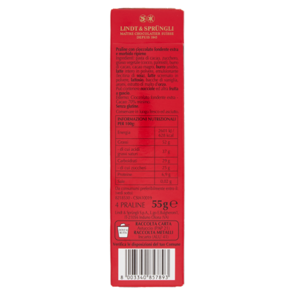 Lindt Lindor Tubino Cuore Extra Fondente 55 g