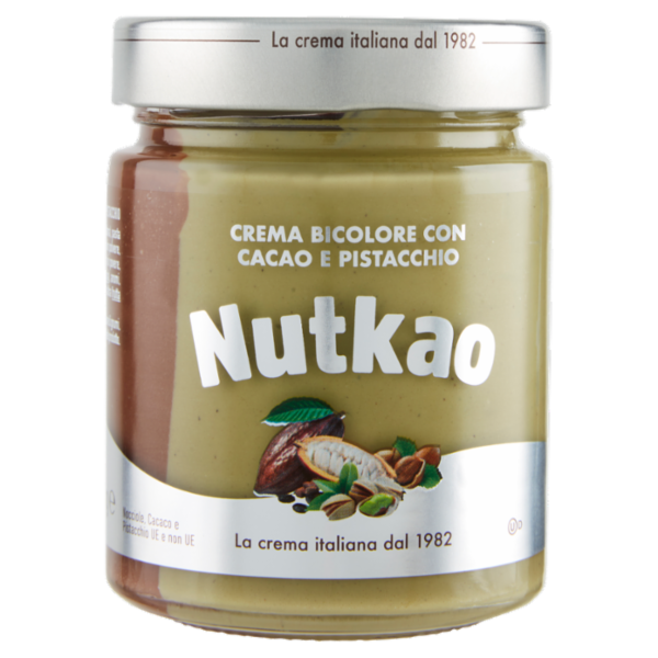 Nutkao Crema Bicolore con Cacao e Pistacchio 330 g