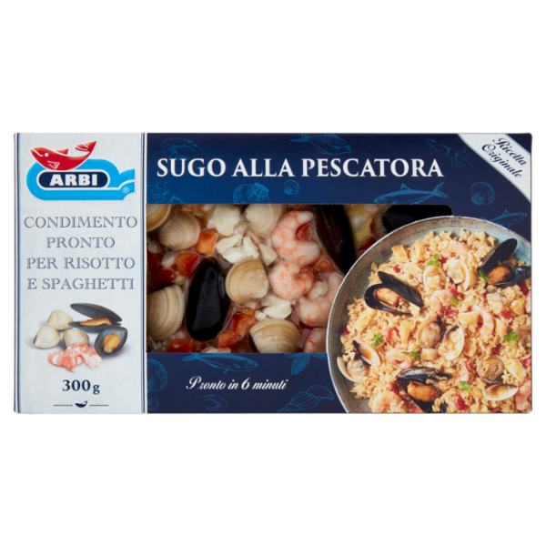 Arbi Sugo alla Pescatora Condimento Pronto per Risotto e Spaghetti 300 g