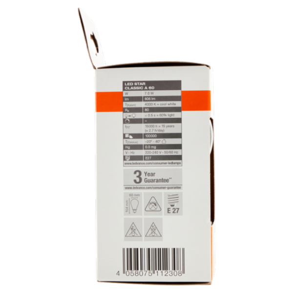 Osram Led Star Classic A 60 Cool White 7.0 W E27